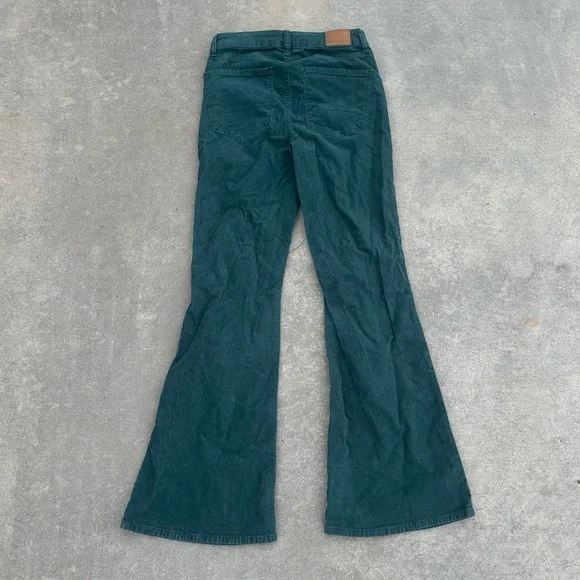 American Eagle AE button stretchy corduroy flare leg wide jean pant boot cut - Picture 3 of 9